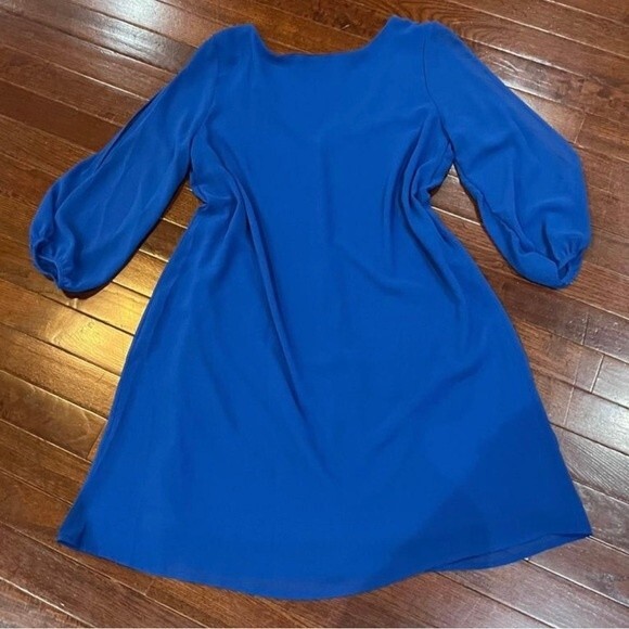 Lulus Royal blue split sleeve shift dress size small - Picture 6 of 10